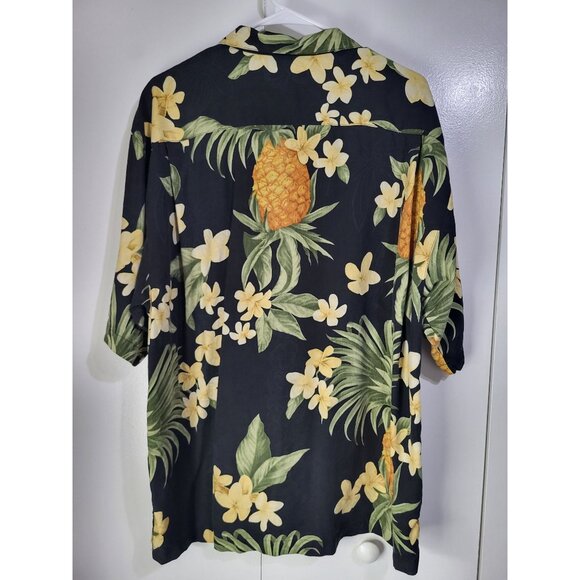 Tommy Bahama Men's XL Silk Floral Hawaiian Shirt Pineapples Tropical Resort - Picture 3 of 6